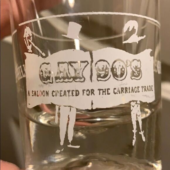 VTG Gay 90s Saloon Whiskey Glasses Beverly Hills - Picture 10 of 11